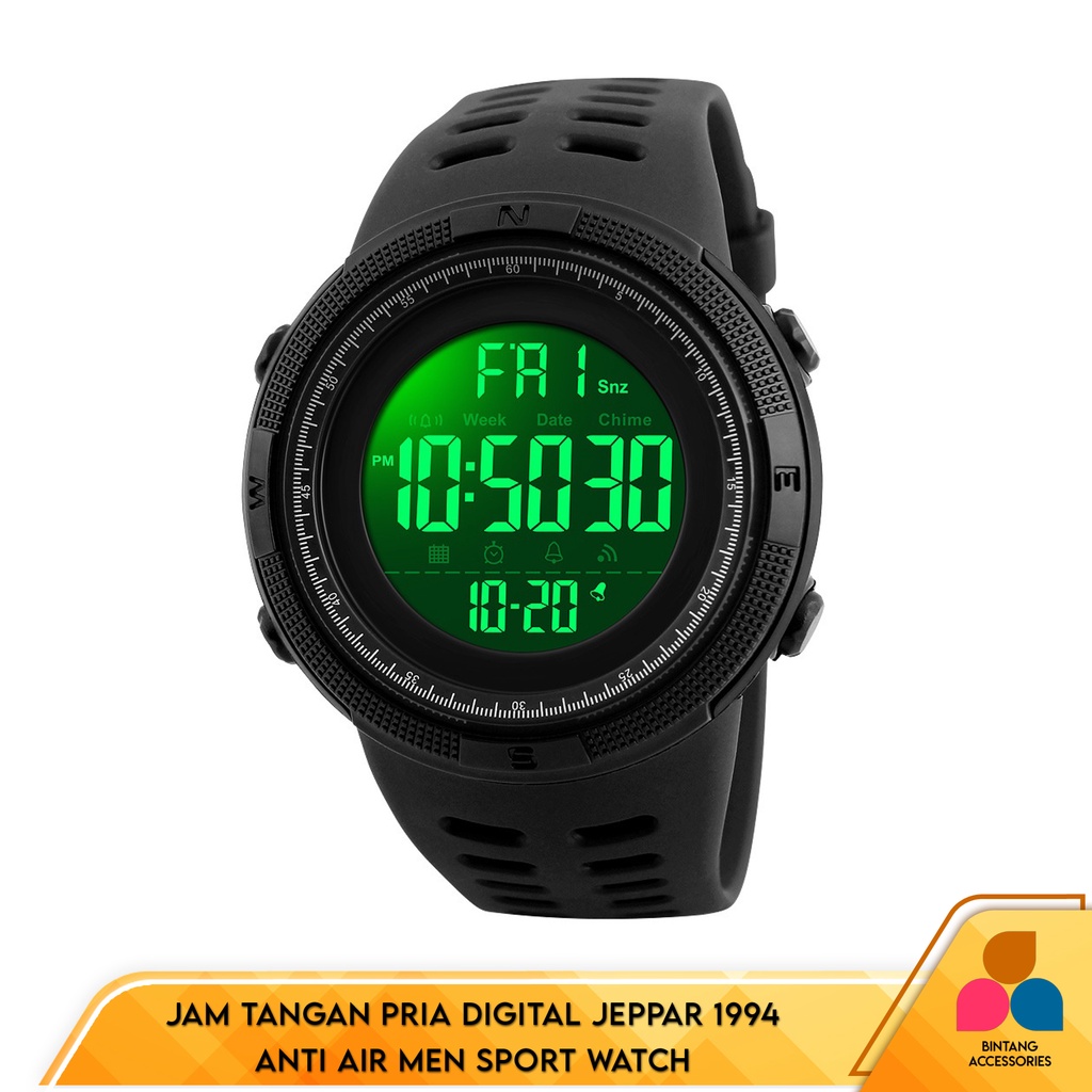 [ 100% IMPORT ] Jam Tangan Pria & Wanita Sporty Import JEPPAR 1994 Digital Water Resistant Anti Air 