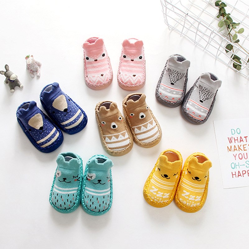 DODORY KS03 Sepatu Bayi Anti Slip Motif Sepatu Anak Karakter Baby Pattern Moccasins