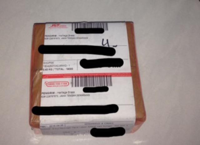 1 Brass Knob / Tarikan Laci Kuningan - Flat Round Brass Flower