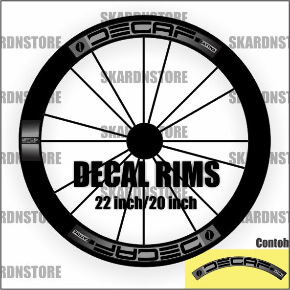 Decal Sticker Rims Java Decaf Cattiva Sepeda Lipat Folding Bike Minivelo  SELI 20inch 406 22inch 451