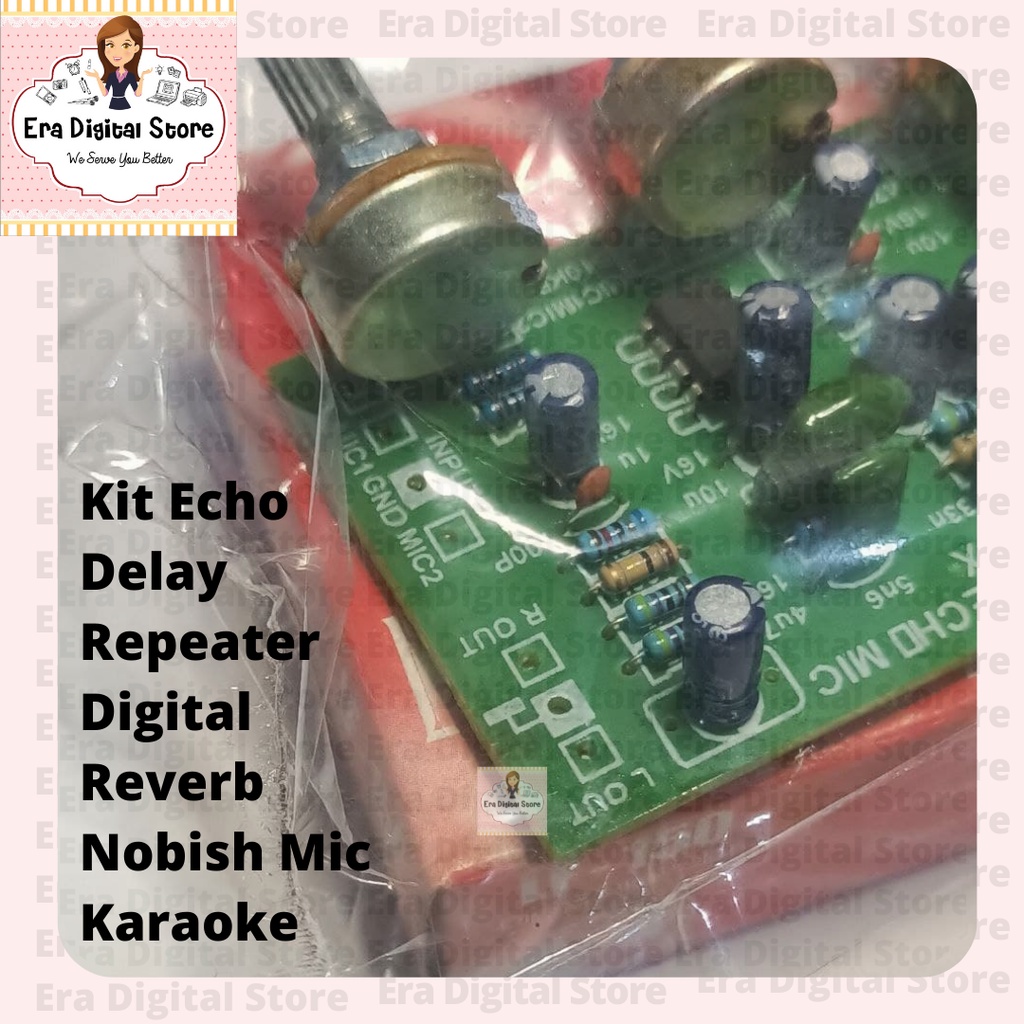 Kit Echo Delay Repeater Digital Reverb Nobish 2 mic Karaoke