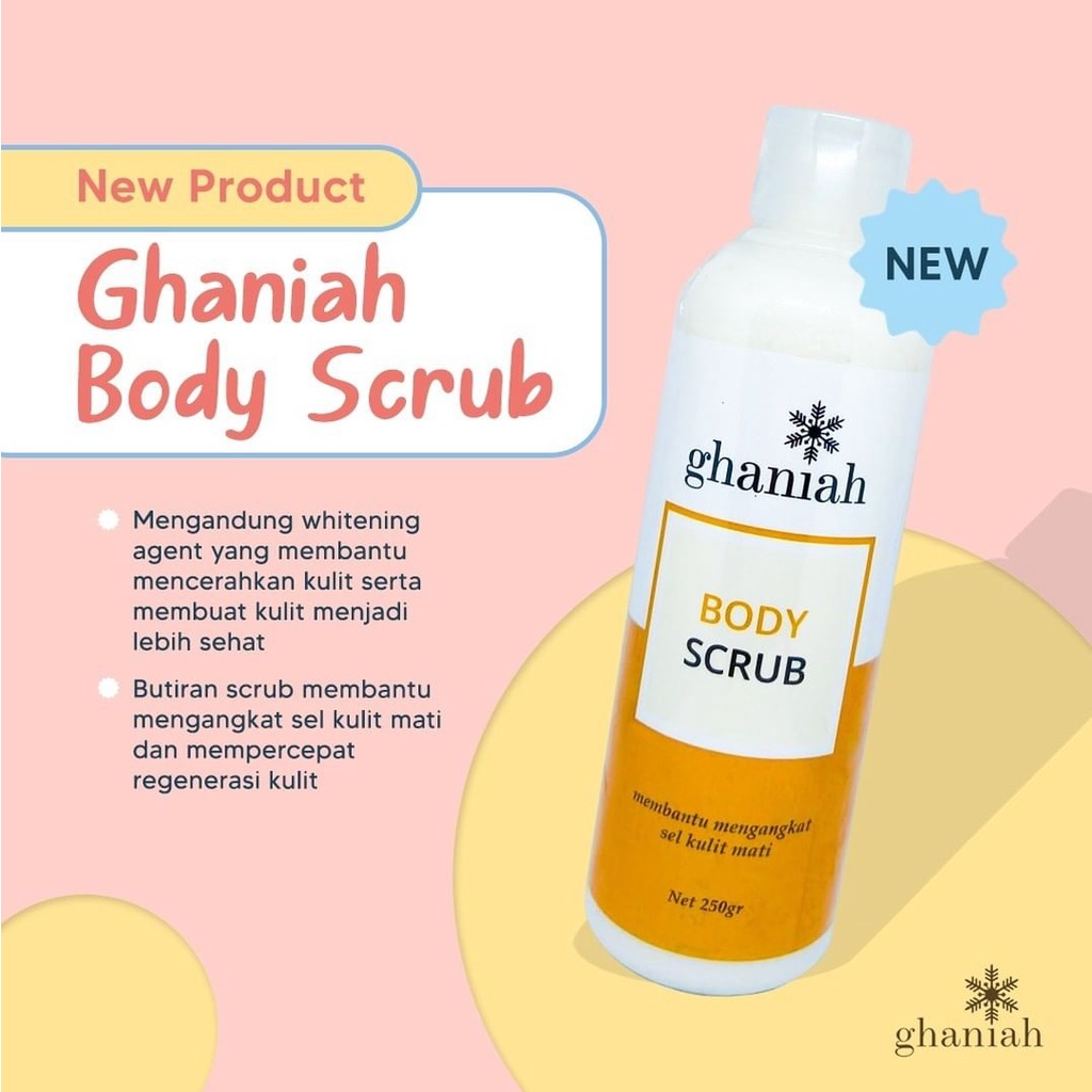 COD BODY SCRUB GHANIAH SKINCARE TERBAIK BPOM HALAL AMAN BUMIL BUSUI