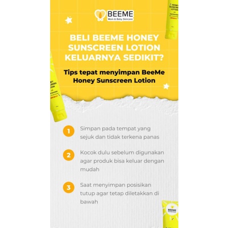 [RESELLER KALTIM] Beeme Honey Sunscreen Lotion With Niacinamide Spf 50+++