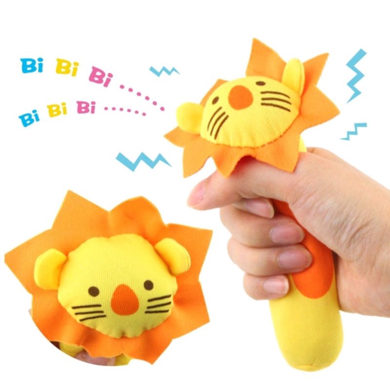 Mainan Bayi Bunyi Boneka Tangan tongkat genggam Baby Hand Rattle Toy Stick Motif Karakter Lucu