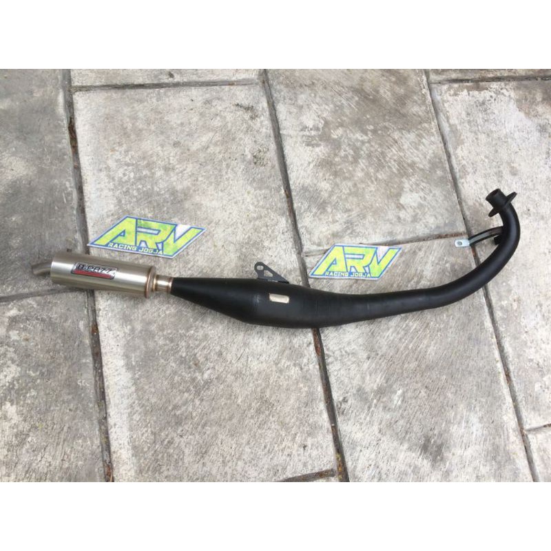 Knalpot Bpazz Satria Hiu Lumba LSCM Standar Racing Black Silencer Stenlis