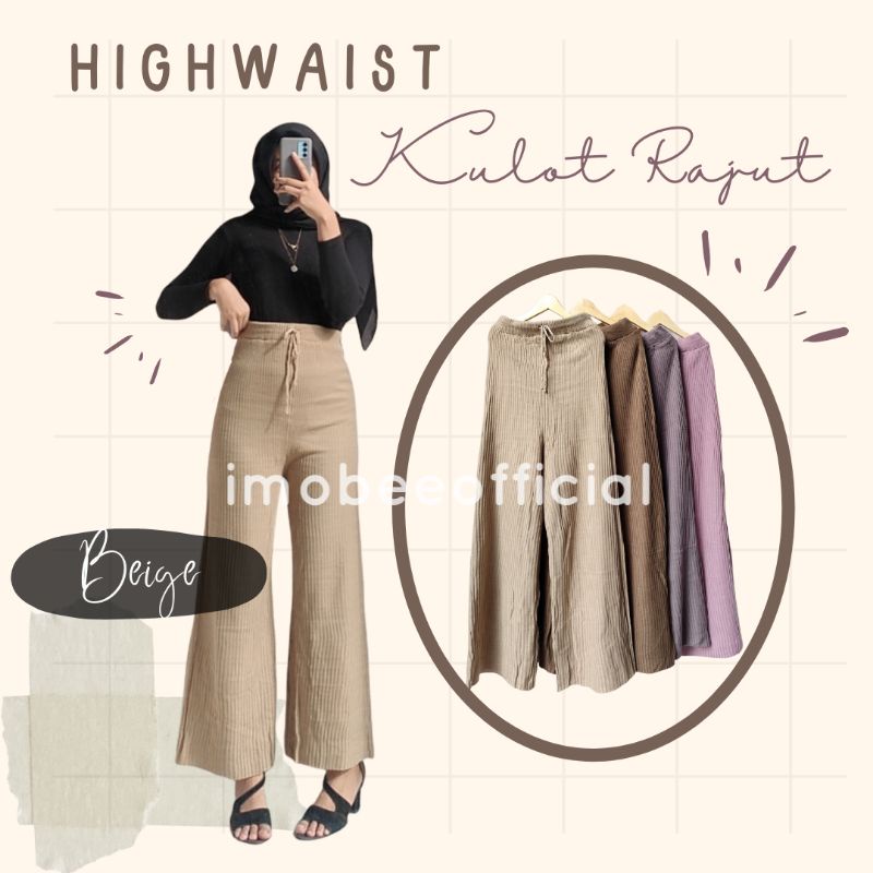 HIGHWAIST KULOT RAJUT TALI