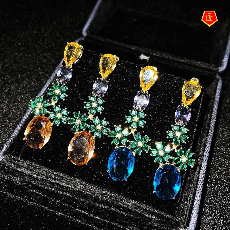 [Ready Stock]New Personality Stylish Flower Earrings