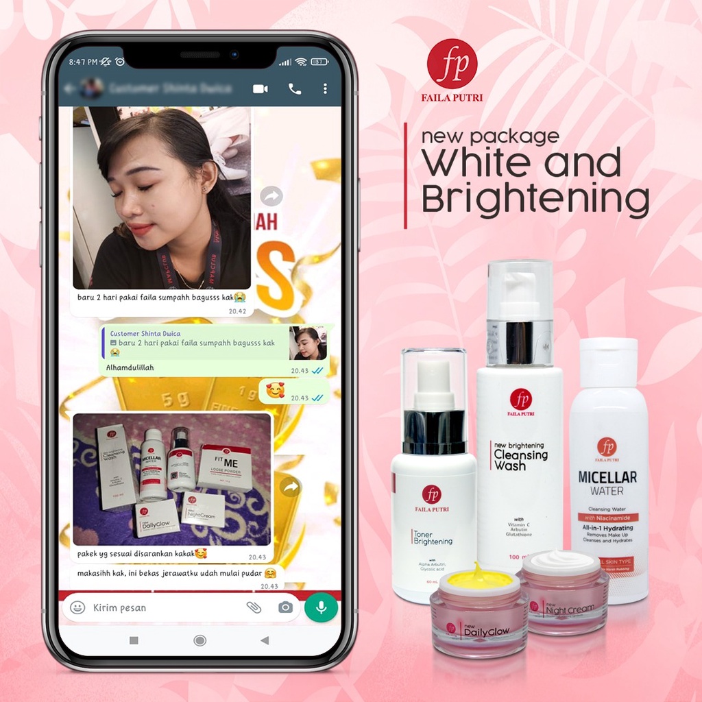 FAILA PUTRI PAKET NEW WHITE and BRIGHTENING / PAKET DOBEL GLOW BPOM