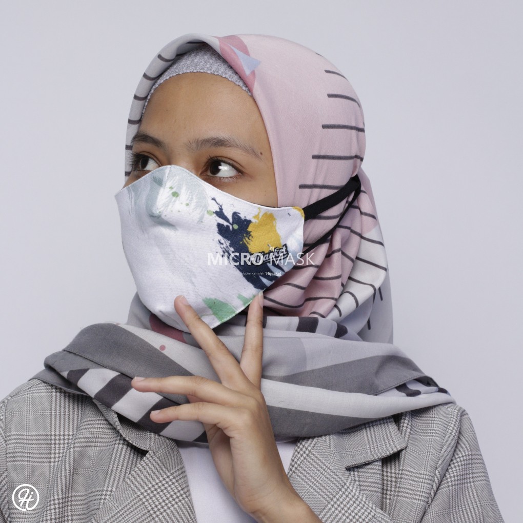 UNISEX - Masker Spectrum By Hijacket kain Hijab Tali Karet Polos Motif Earloop Lucu Pria Wanita-EVENTIDE