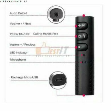 [ORIGINAL] BLUETOOTH WIRELESS AUDIO RECEIVER JACK MUSIC BT-301 / BLUETOOTH RECEIVER