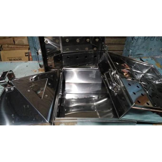 Promo Diskon Kukusan Kotak 40Cm 2 Susun / Klakat/ Kelakat Stainless - Terbaik 