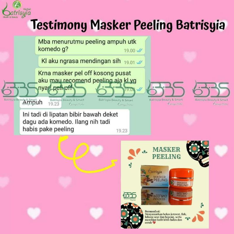 (BISA COD) Masker peeling kopi batrisyia, masker peeling untuk komedo flek kusam bopeng