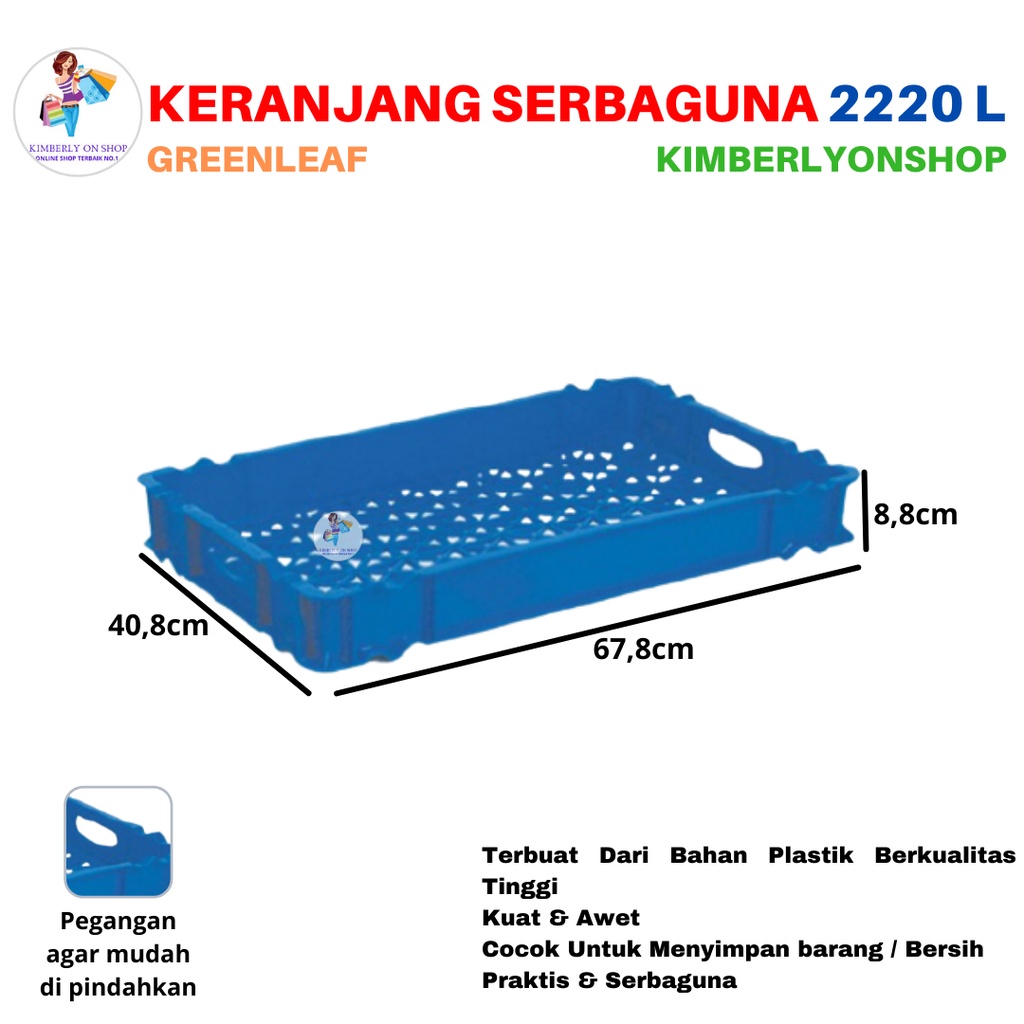 Keranjang Industri / Container lubang 2220 L Green Leaf