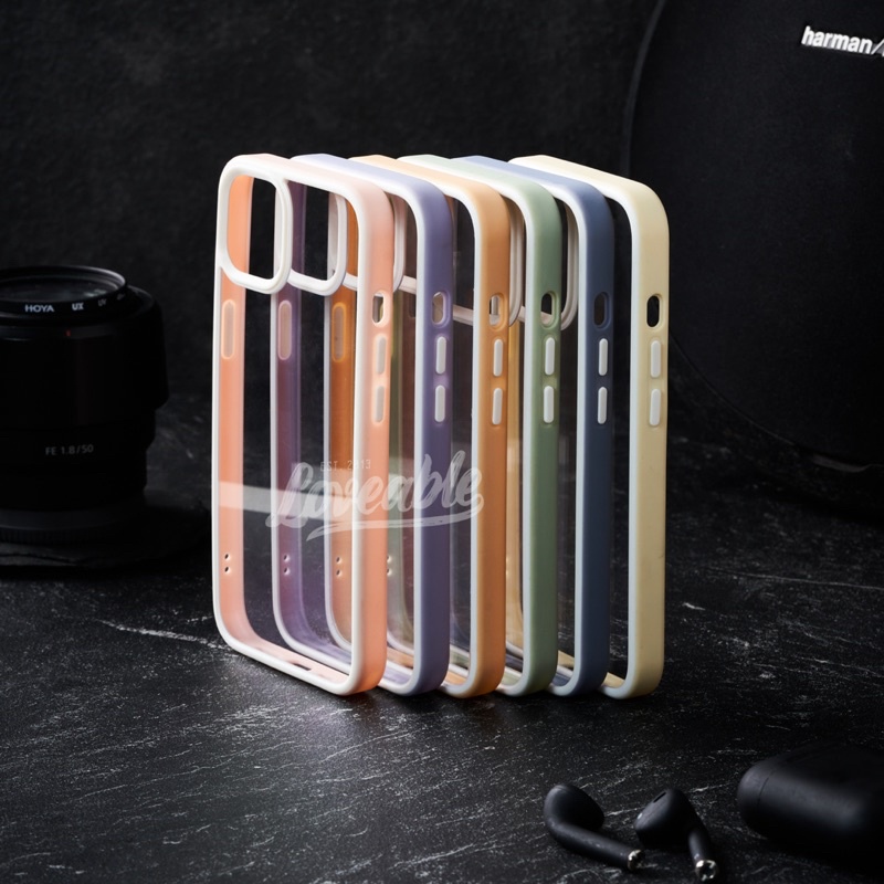 pastel bumper two tone case iphone 12 13 pro max