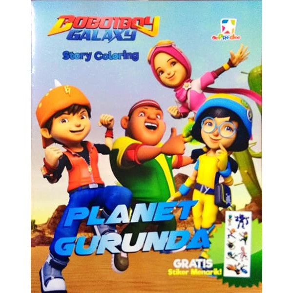 

STORY COLORING BOBOIBOY GALAXY PLANET GURUNDA PLUS STIKER PTR100316015