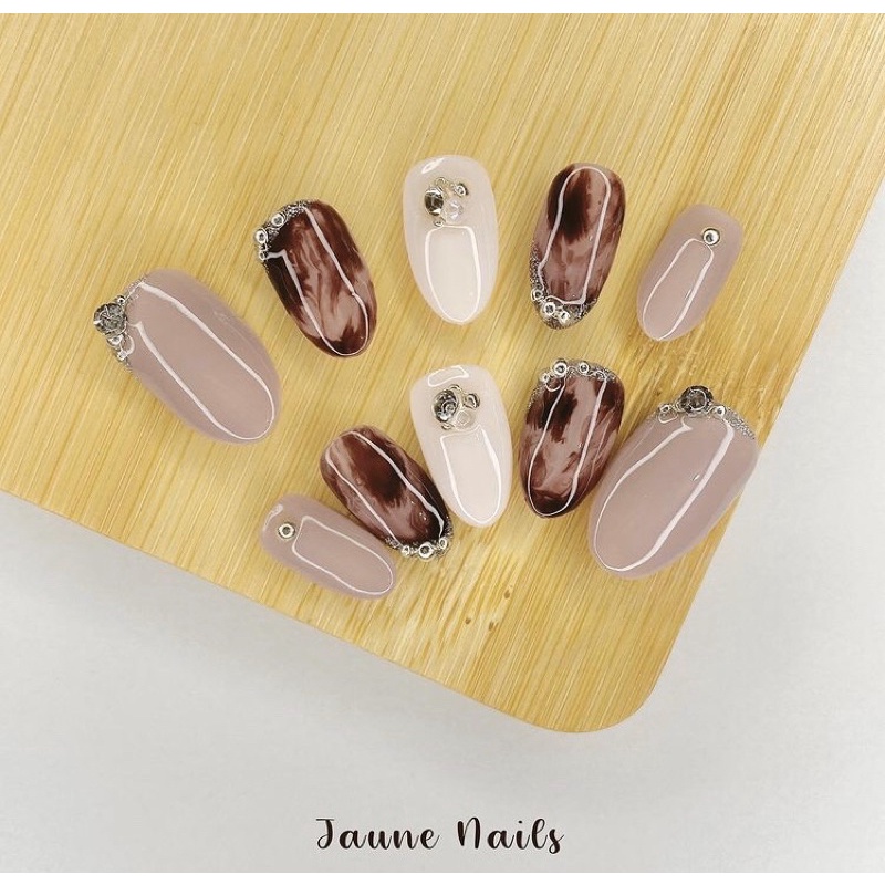 custom fake nails / custom press on nails / custom wedding nails / autumn / wedding nails