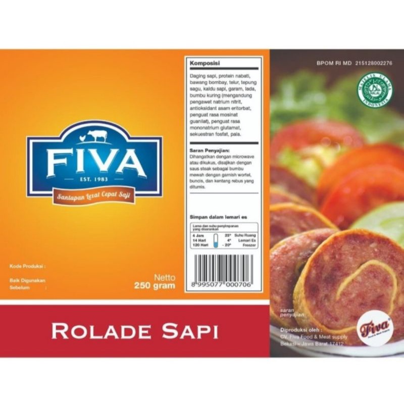 

Rolade Sapi Fiva 250gram