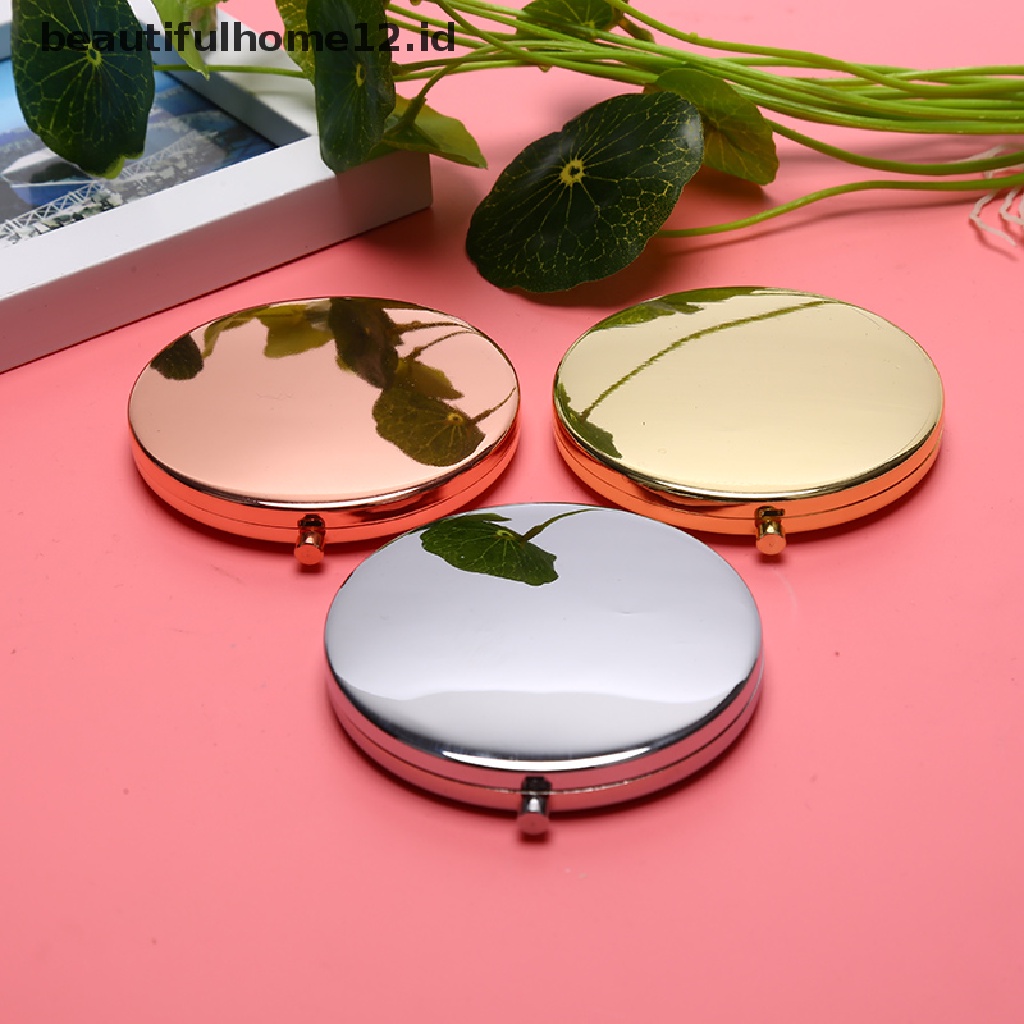 Cermin Makeup Compact Dengan Kaca Pembesar Untuk Travel