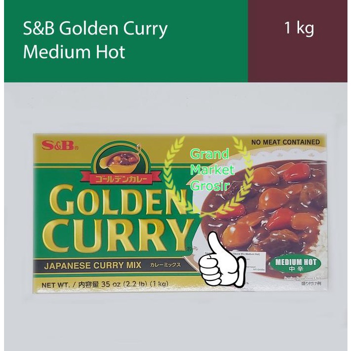 

S&B GOLDEN CURRY 500gr MEDIUM HOT BUMBU KARE KARI JEPANG SAUS MIX