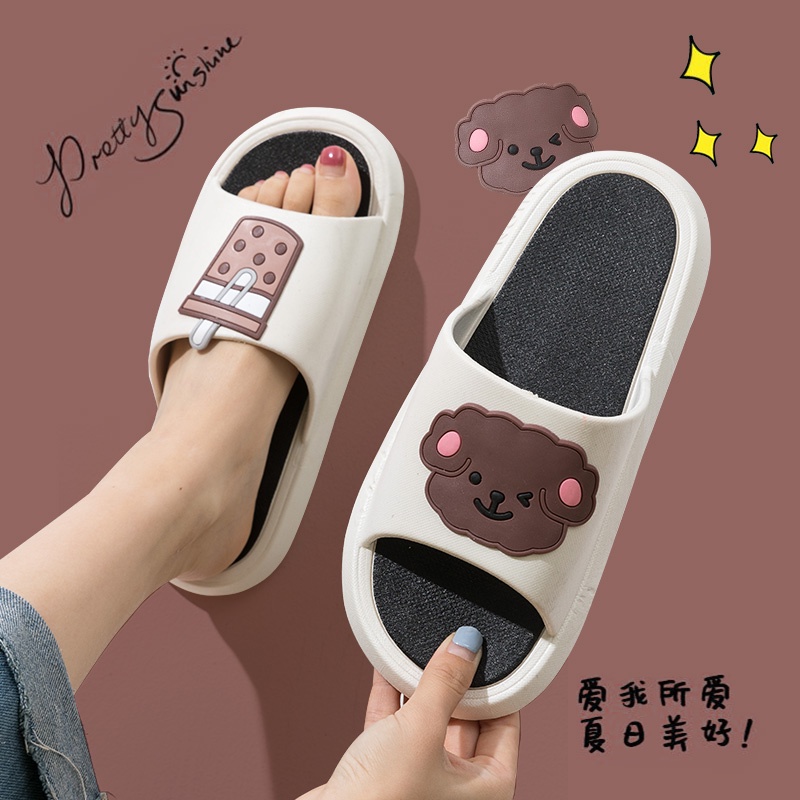 sandal wanita flip flop J2229 / sandal wanita slip on cute bear boba