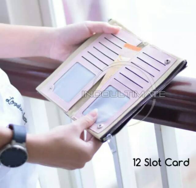 Dompet Wanita import HM-236 Dompet Cewek / Cewe Kartu ATM Panjang Kulit Import Murah / dompet lipat