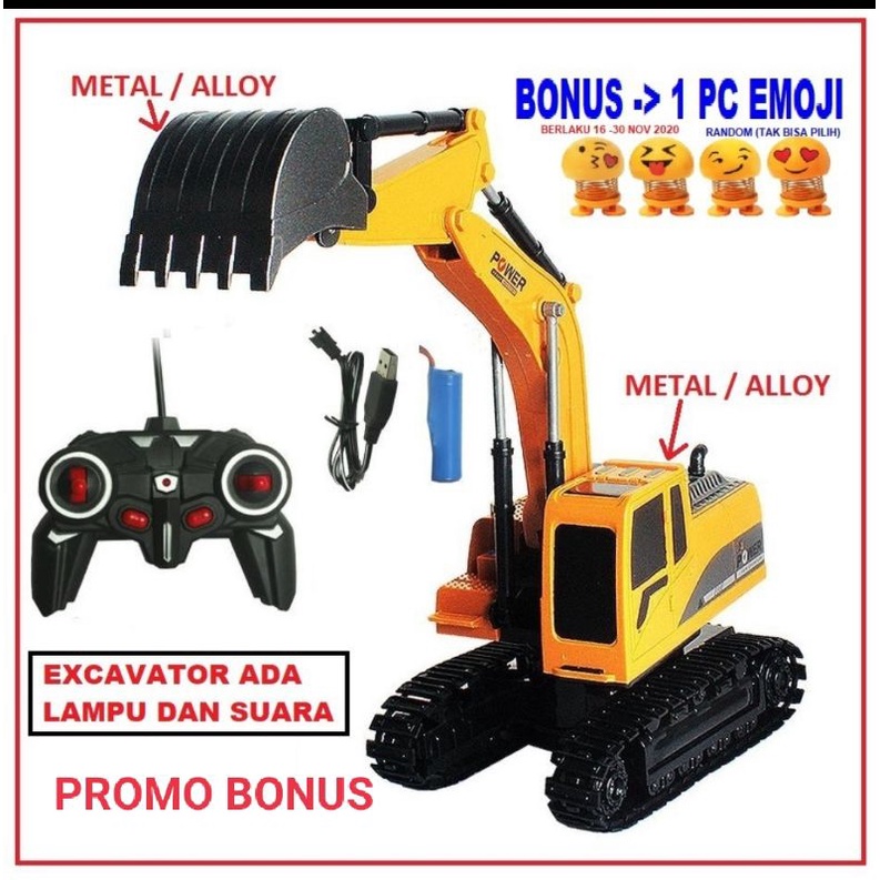 MOBIL RC BEKO 6CH - excavator mainan anak edukasi Belko truck beko 360 remote control BELCO BISA LED