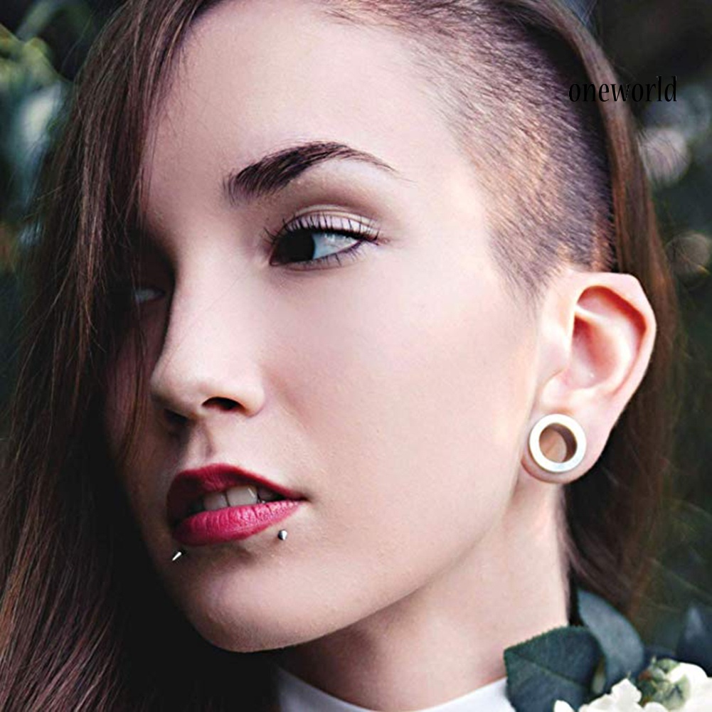 OW@ 36Pcs Stainless Steel Pointed Cone Stretching Ear Tunnel Plugs Tapers Jewelry