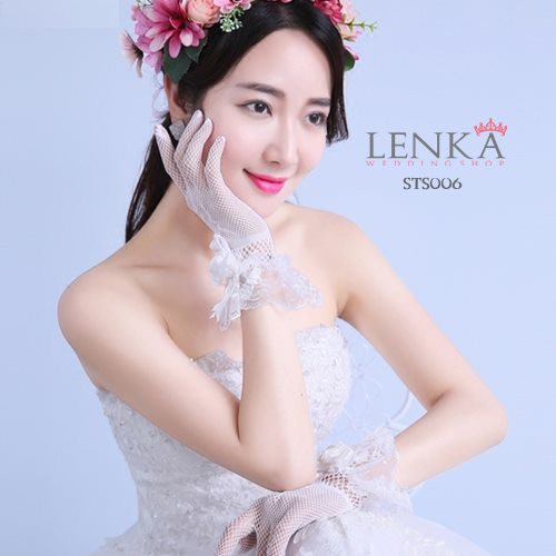 [PRODUK TERMURAH]  BRIDAL GLOVES AKSESORIS WEDDING PENGANTIN PESTA STS006