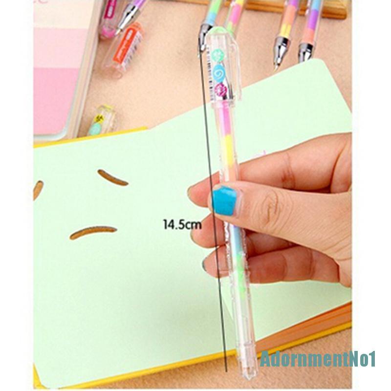 [AdornmentNo1]1 pc Cute Design Highlighter Pen Marker Stationary Point Pen Ballpen 6 Color