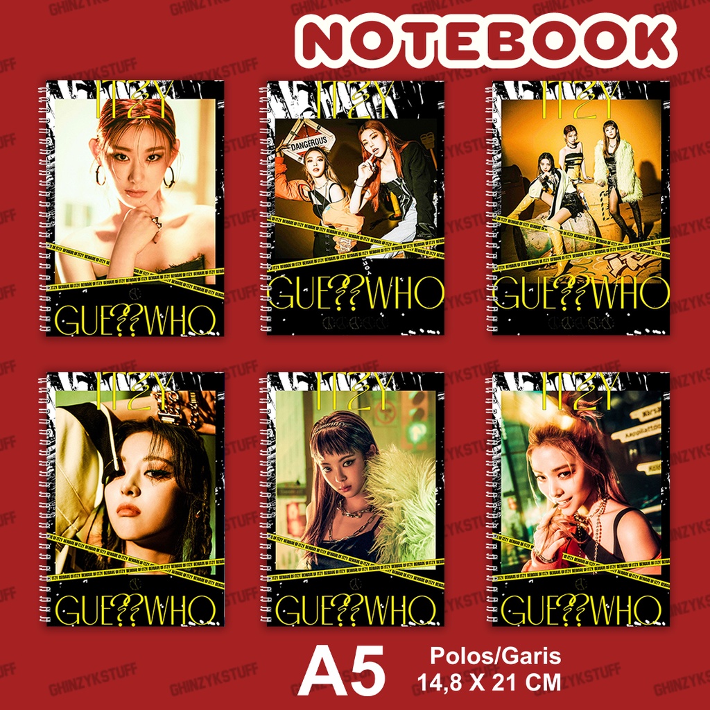 

Notebook KPOP ITZY Guess Who Night Ver Ukuran A5 14,6 cm x 21 cm