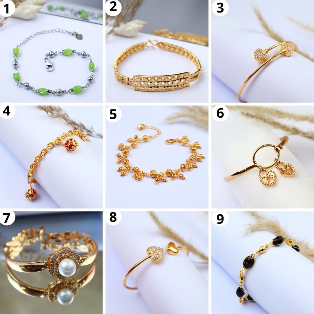 Gelang Rantai Yaxiya, Gelang Bulat Yaxiya Bahan Tembaga 18k