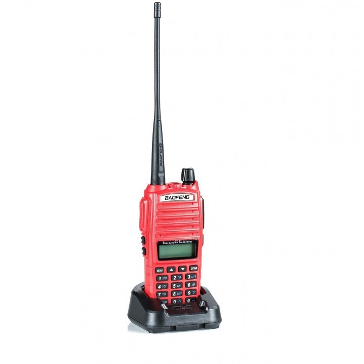 Radio Walkie Handy Talky HT Dual Band UHF VHF UV-82HP - Red OLB1421 - merah