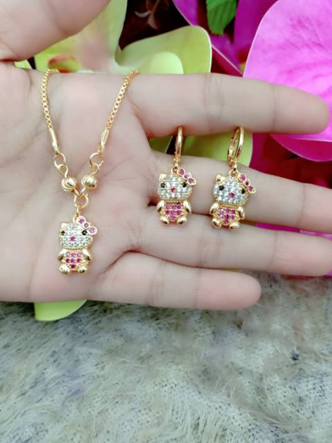 Gelang, Kalung, Anting Hellokitty Dewasa