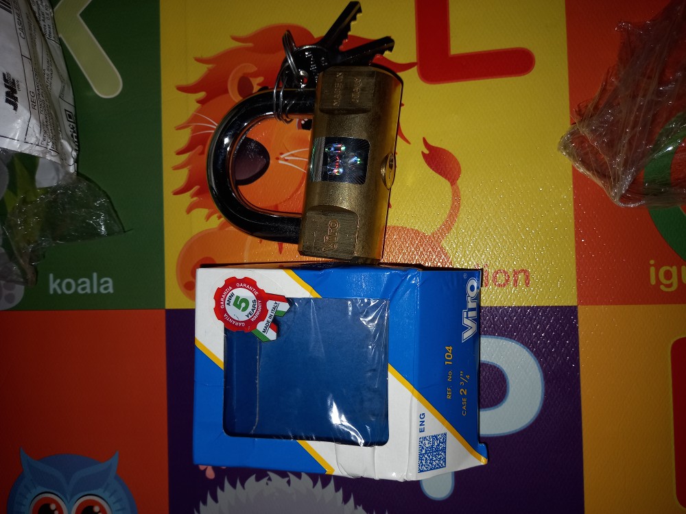 Gembok Viro Bulat 70mm Asli Italy Rumah Pagar Ruko Kantor Gudang