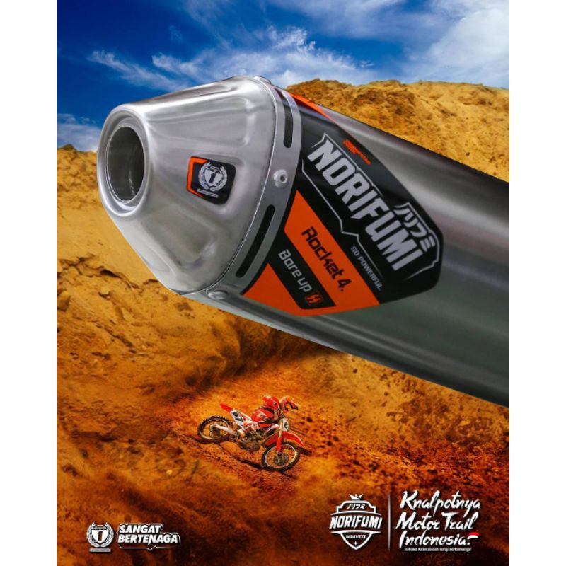 KNALPOT NORIFUMI ROCKET 4 BORE UP CRF ORIGINAL