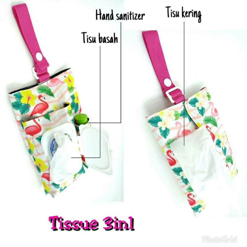 Pouch Tissue 3in1/sovenir anak/sovenir custom/tas anak/sovenir murah/goodiebag/ulang tahun/murah