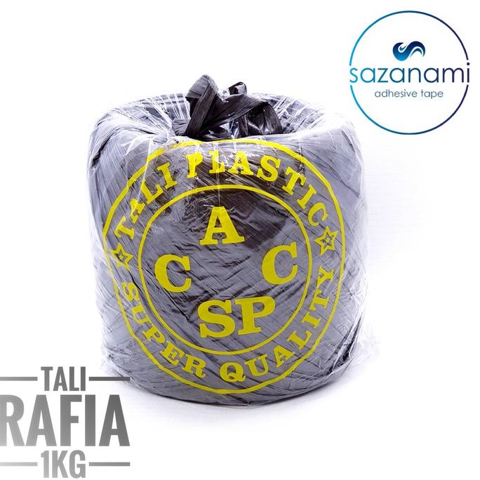 

[PRODUK R8JMT] TALI RAFIA GULUNGAN BESAR 1KG FULL TALI PLASTIK HITAM HKZ