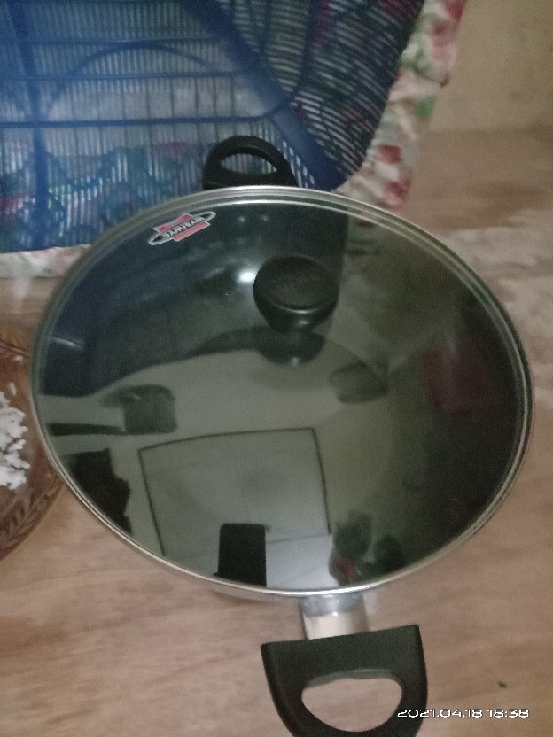 Maxim Neostone Kuali Keramik 30 Cm Wok - Kuali Anti Lengket Marble Ceramic / Panci Keramik + Tutup Kaca