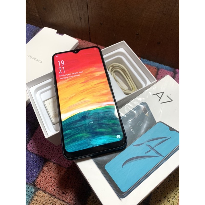hp second likenew oppo a7 3/64