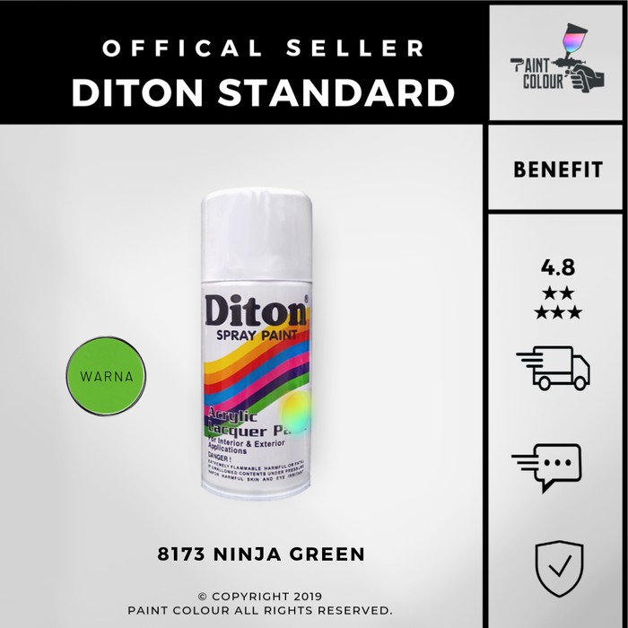 Diton 8173 Ninja Green Cat Semprot/Pylox/Samurai Motor/Helm/Gundam