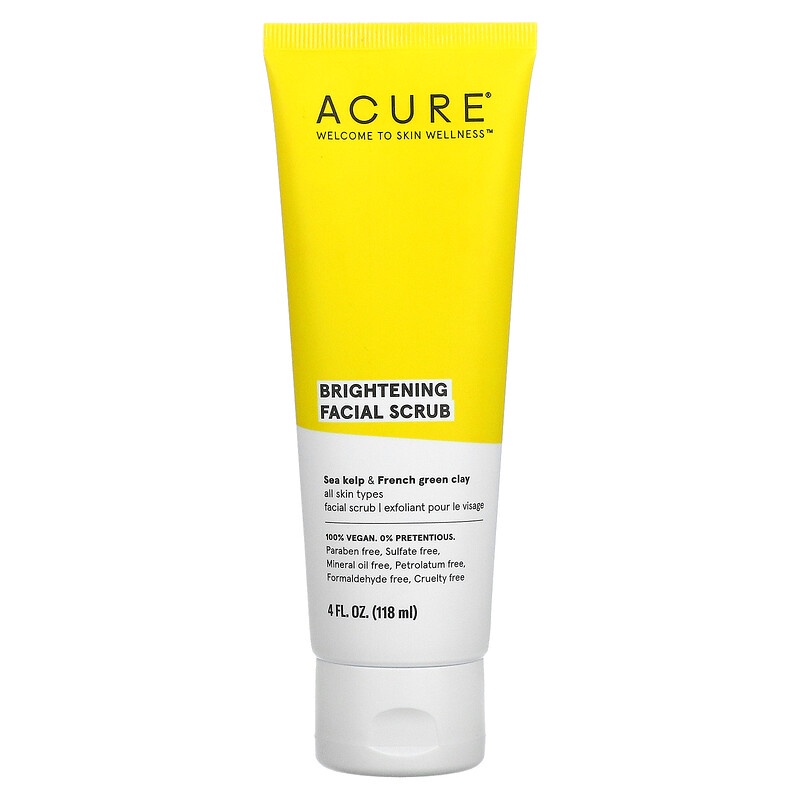 Acure Brightening Facial Scrub 118ml Angkat Kulit Mati dan Wajah Cerah