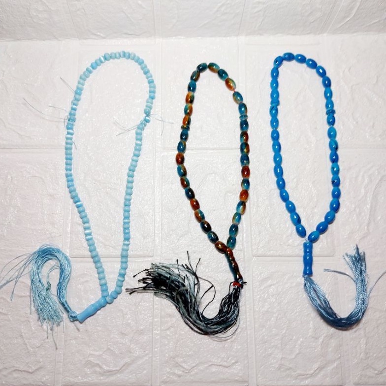 Tasbih Batu Akik Biru