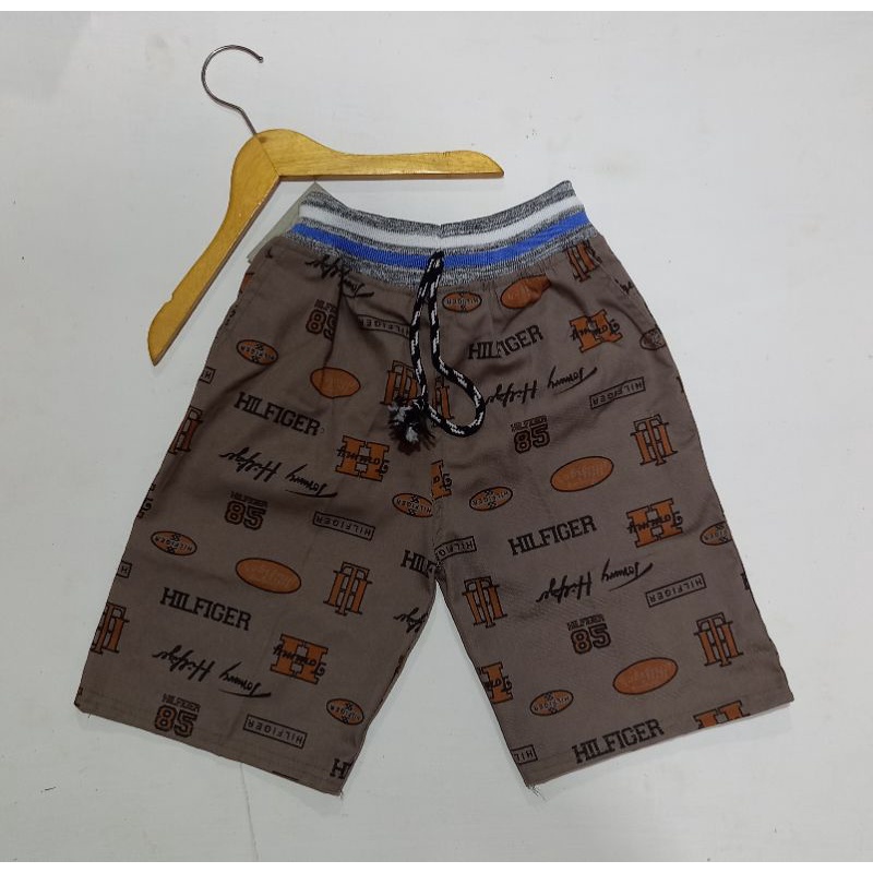 Celana pendek rib motif printing untuk anak usia 5 sampai 8 tahun/celana harian terbaru anak laki-laki untuk santai dan bermain