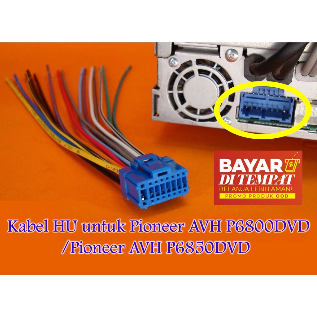 Jual Kabel Soket Pioneer Avh P Dvd Pioneer Avh P Dvd Kabel Hu Pioneer Soket Warna Biru