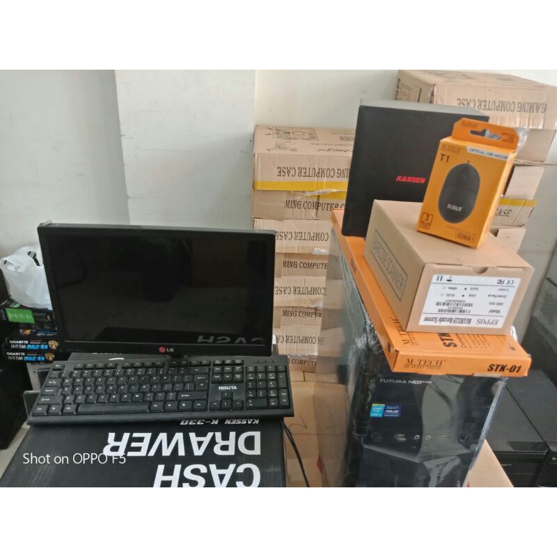 Komputer kasir siap pakai intel core i3 ll Komputer kasir PC lengkap ll Komputer kasir dengan aplikasi kasir ipos 5 ll Komputer lengkap untuk kasir siap pakai