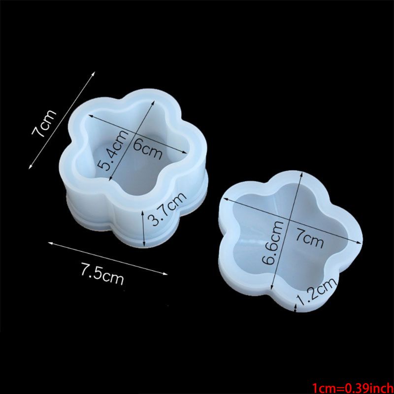 SIY  4 Pcs Box Resin Molds with lids Silicone Molds for DIY Craft Making Storing Earrings, Rings, Coins, Keys Ashtray