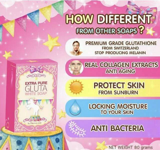 EXTRA PURE INSTANT WHITENING SOAP / SABUN PEMUTIH / SABUN INSTAN PUTIH / SABUN BATANG 100%