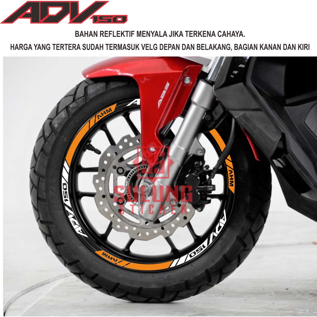 Stiker Lis Pelek Motor Honda ADV 150 Cutting Sticker Variasi Velg Keren