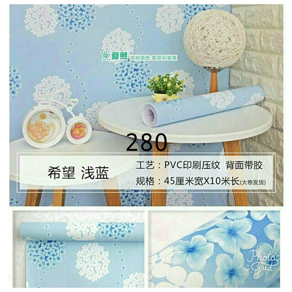 Wallpaper Sticker Bunga Dandelion Biru