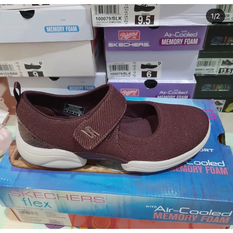 skechers 23384/BURG sepatu slipon wanita skechers lab embellished burgundy